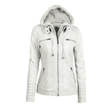 New Women Autumn Winter Faux Soft Leather Jackets Coats Lady Black PU Zipper Epaule Motorcycle Streetwear