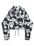Harajuku Shirt Women Panda Print Shirt Long Sleeve Top Haut Printemps Femme 2022 Korea Style Animal Kawaii Blouses