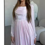 2025 New French Vintage Collar Elegant Long-Sleeved Wrinkled