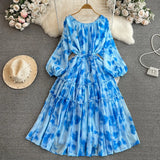 And Autumn Gentle Style Temperament Long Sleeves Low Circle To Receive The Waist Thin Long A-Word Large Pendted