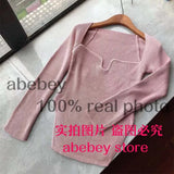 new spring and summer fashion women clothes sqaure collar full sleeves elastic high waist sexy pullover