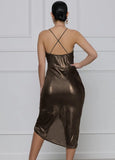 Sexy Strap Metallic Irregular Party