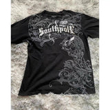 New Concert Retro T-Shirt Summer Korean Version Of Fashion Print Short-Sleeved