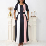 Women's Clothing New Temperament Fashion Fashion Dress Short Sleeve Long