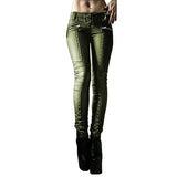 Pants Women Faux Leather Slim Fit Pant Spring Autumn Streetwear Middle Waist Motorcycle Long Legging Skinny Pants Trousers
