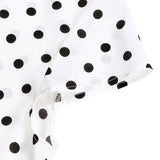 2022 Summer Maxi Dress Women Sexy Split Polka Dot Short Sleeve Long Sundress Celmia Bohemian Belted V-Neck Party Beach