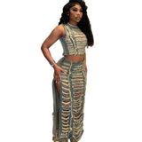 Women's Jeans Women's Fashion Trend Hand-Drinding Vest Open Denim