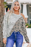 Color Block Cold-Shoulder