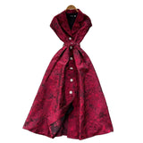 Women's Dress 2025 Summer Collar Short-Sleeved Elegant Dress
