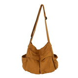 Women's School Messenger Bags For Women Shoulder Ladies Designer Handbag Solid Large Capacity Casual Canvas Shoulder Female