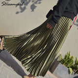 Pleated Skirt Long For Women Spring Long Skirts For Women Elegant White Retro Skirt Vintage High Waisted Skirts