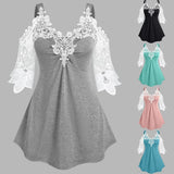 Women Fashion Lace Tank Top Summer Casual Lace Stitching Tank Top Multicolor Slim Cold Shoulder Vest New V-neck Stitching