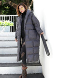 Big Size Long Hooded Cotton-padded Coat Long Sleeve Loose Fit Women Parkas Fashion Tide New Autumn Winter 2022
