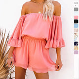 Spring And Summer EBAY Women's Dresses Short Sleeves Loose Solid