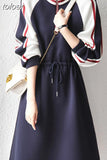 Dresses for Women Simple Temperament Jupe Y2k Clothes 2023 Vestidos De Mujer Zipper Stand Neck Loose Casual Dress