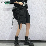 Women Summer Knee-length Wide-leg Boyfriend Safari Style Ulzzang BF Street Wear Chic All-match Casual Unisex Fashion