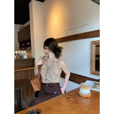 Wind Sleeveless Vest Shirt Broad Leg Trousers Set Of Women's Spring And Autumn New Temperament Super Good-Looking Two