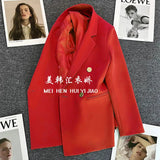 Toloer Fried Street Small Suit Jacket Female 2024 Spring And Autumn New Korean Version Web Celebrity Temperament Small Casual Suit-Outfit