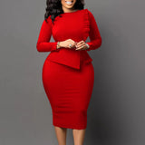 Spring New Temperament Pencil Dress Fashioned Bust African Grand Size