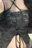 Ropa Mujer Sexy Sling Tops Female Summer Fashion Tunic Tanks Lace Up Backless Y2k Top Korean Harajuku Camis Women