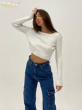 Fashion Blue Denim Jeans Woman Casual High Waist Straight Cargo Pants Streetwear Full Length Pockets Trousers