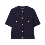 Homemade New Women's Smocoat Smozy Short-Sleeved Knitted Top