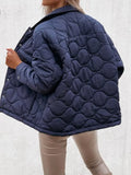 Turndown Collar Button Up Jacket with