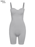 Sisterlinda Sexy Strap Low Cut Skinny Rompers Women Sleeveless Tight One Piece Workout Loungewear Patchwork Playsuits