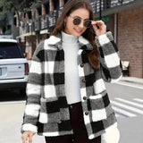 Women's Plush Coat With Long-Sleeved Winter Fashion Casual Coat