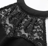 Vintage Halter Sleeveless Solid Lace Bow A-line Midi