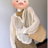 Temperament Spring A Complete Set Of Hollow Straps With V-Tneck Shirt Vest Super Good-Looking Thin Half-Dress Skirt Three-Piece