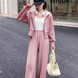 Toloer Suit Female Spring 2024 New Korean Version Loose Show Thin Casual Two-Piece Set Of Fashion Foreign Style Hoodie-Outfit