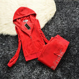 2021 Women's Brand Velvet Fabric Tracksuits Velour Suit Women Track Suit Hoodies And Pants fat sister