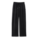 Straight Trousers 2025 Spring And Summer Tice With Tight High Waist Leisure Loose Broad Legs Trousers