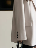 Fashion Women's suit Jacket Turn Down Collar Long Sleeve Single Button Asymmetric split Blazer Summer 2023 New
