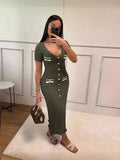 Summer Women's New Short-Sleeved V-Neck