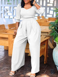 Women's Winter Long Sleeves Loose Broad-Legged Straight-Tight Large-Size African
