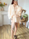 Pure-Want Wind To Close The Waist Irregular Hem Dress Women 2025 Spring New Temperament High-End Folding Skirt
