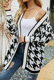 Ribbed Trim Open Front