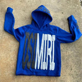 Two-Piece Hooded Zippered Sweater Street Style Personality Loose Straight