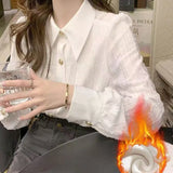 Long-Sleeved Shirt 2025 Spring And Autumn Thin Casual Korean Version Of The Open Shirt Simple Loose Fashion Thin Coat