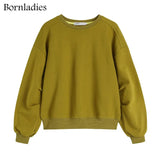 2021 Autumn Women Cotton Sweatshirt Suit Oversized Sets Female O Neck Loose Sweatshirt + Long Pants Suits Short