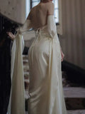 Boho Beach Stain Midi Dress Party Women Evening Design Long Sleeve Slim Elegant Bodycon Dress One Piece Dress Korea