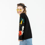 Cartoon Fun Fruit Embroidery Sweater Harajuku Retro Style Knitted Sweater Autumn And Winter Cotton Pullover