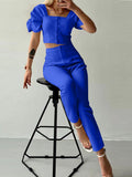 Summer Fashion Temperament Short-Sleeved Suit Women's
