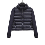 2024 Autumn And Winter New Women's Urban Casual Sleeves Splicing Cotton Jacket W027 9316-Outfit
