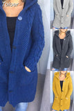 Women Knitted Sweater Cardigan Open Stitch Hooded Letters Loose Sweaters Fall Fashion New Sweaters for Women