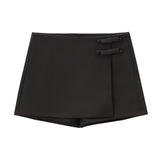 Summer New Women's Bow Hanging Neck Collar Shorts