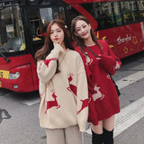 Women Christmas Sweater Female Casual Streetwear New Loose Korean Clothes Knitting Thicken Warm Pullovers