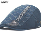 Letters Embroidery Men Flat Top Berets Outdoor Sunshade Newsboy Hats Business Hat Trucker Hat Sun Hat Painter Hats